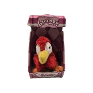 Whimzy Pets Paco Parrot Red Plush Bird Mini 3" 2009 Macaw Toy Stuffed Animal